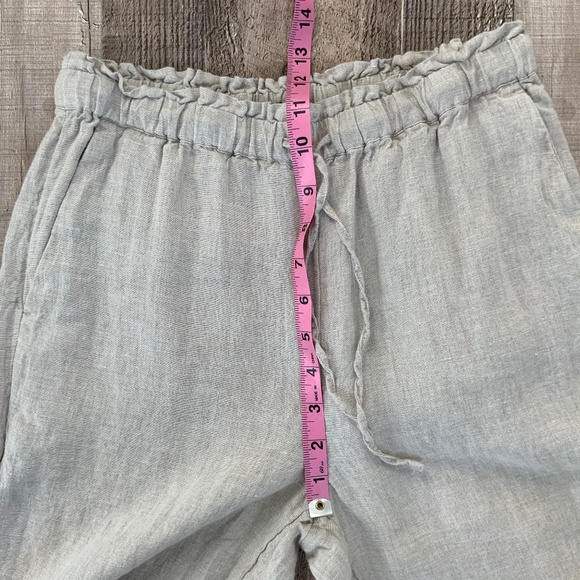 J Crew Flax Linen Soleil Pants Elastic Drawstring Waist SZ XS - Picture 12 of 13